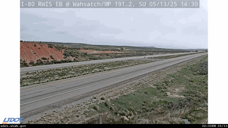 Traffic Cam I-80 RWIS @ Wahsatch Hill MP 191.2 SU